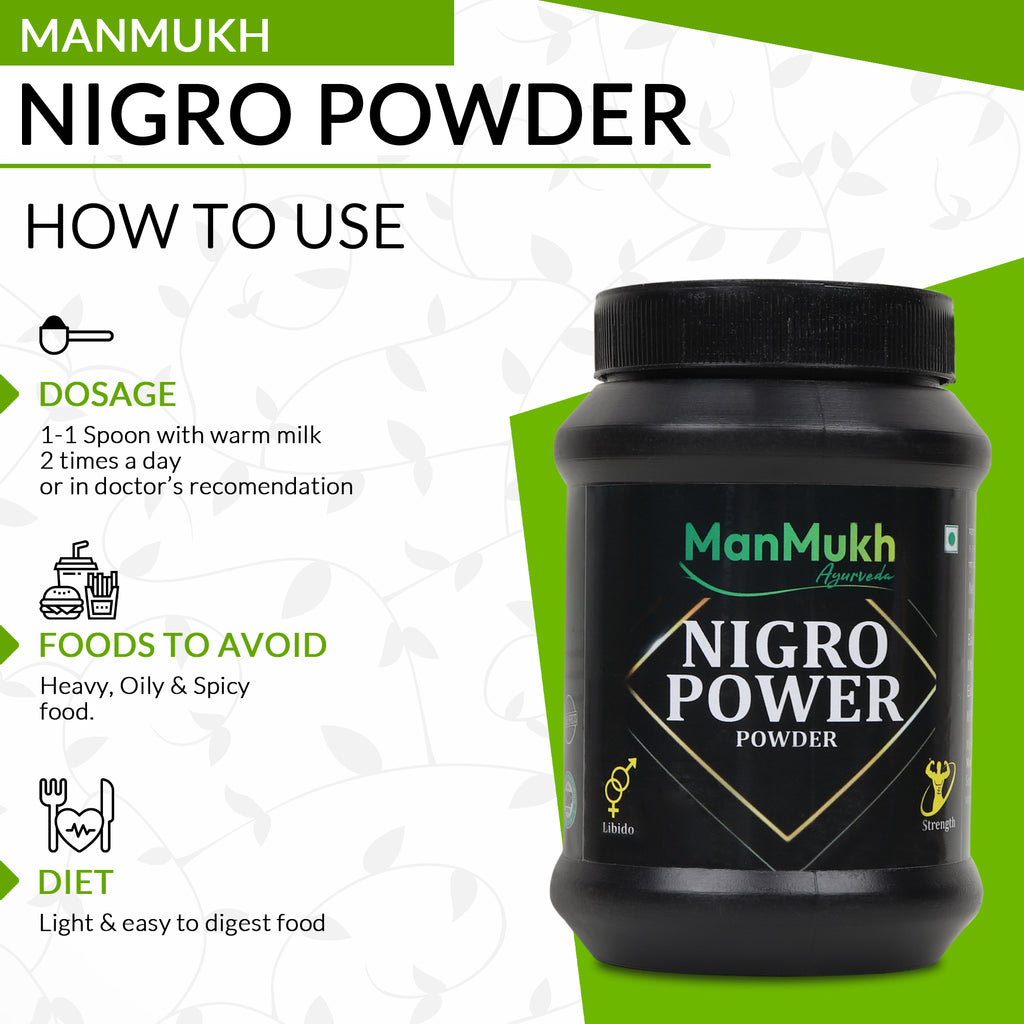 Nigro Power Powder – Ayurvedic Weight Gain, Strength & Digestion Booster (200g)