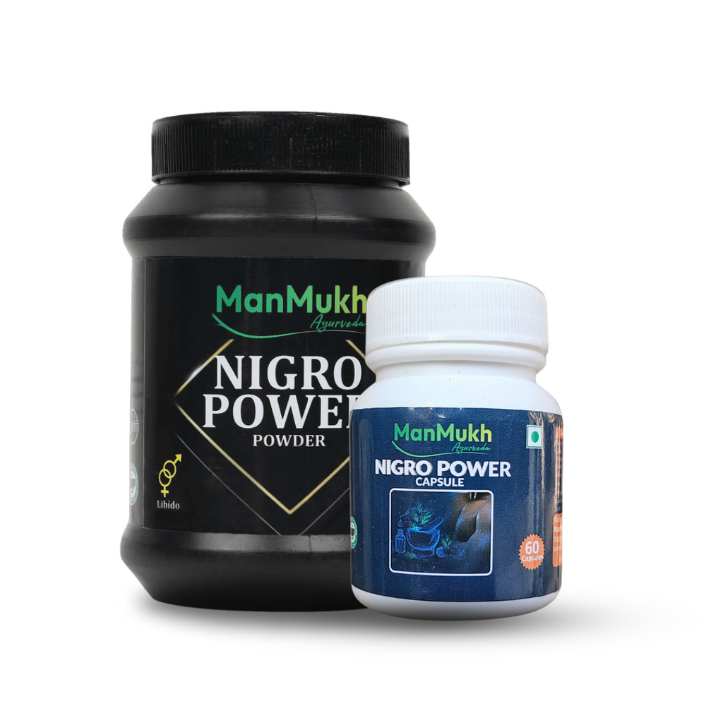 Herbal Nigro Kit - Powder & Capsule For Men’s Vitality & Muscles Gain | (200g & 60cap)