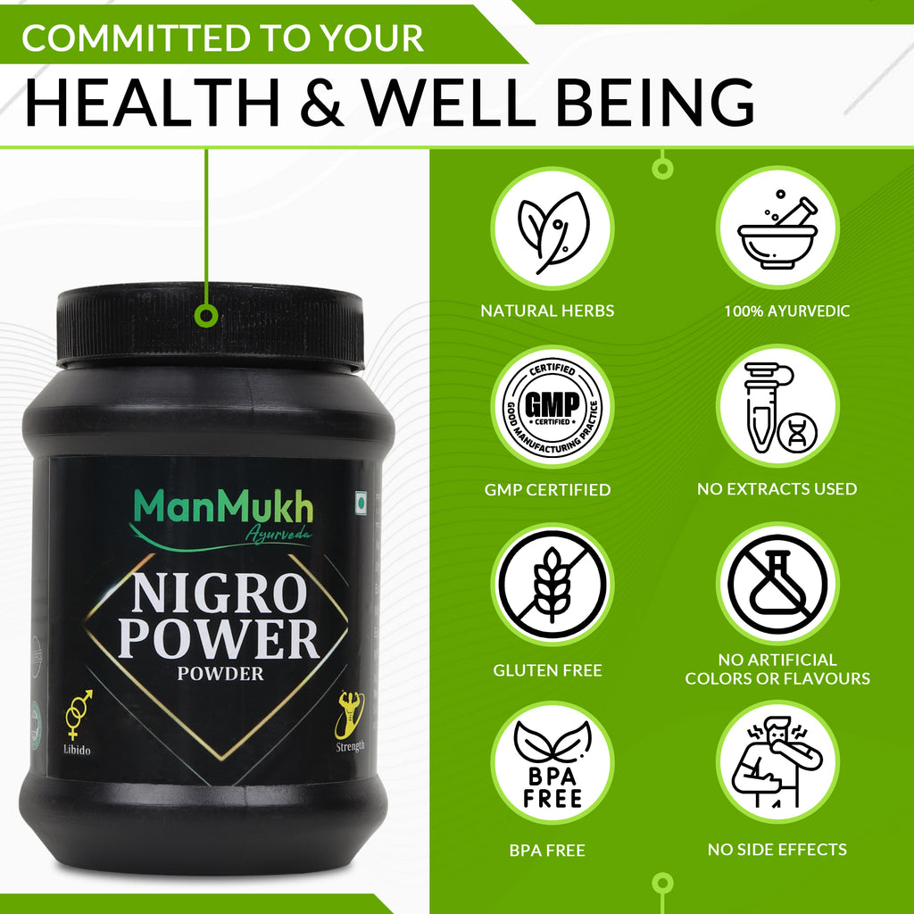 Nigro Power Powder – Ayurvedic Weight Gain, Strength & Digestion Booster (200g)